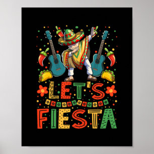 Dabbing Mexican Cinco de Mayo Women and Mannen Poster