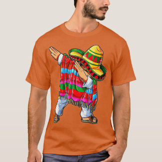 Dabbing Mexican Poncho Cinco de Mayo Boys Mannen D T-shirt
