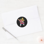 Dabbing Mexican Poncho Cinco de Mayo Boys Mannen Ronde Sticker (Envelop)