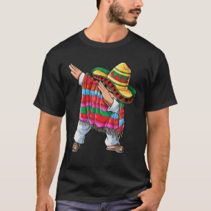 Dabbing Mexican Poncho Cinco De Mayo boys Mannen S T-shirt