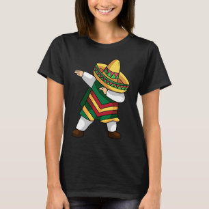 Dabbing Mexican Poncho Cinco De Mayo Costume T-shirt