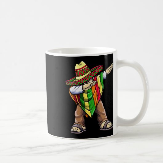 Dabbing Mexican Poncho Cinco De Mayo Koffiemok (Rechts)