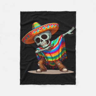 Dabbing Mexican Poncho Cinco De Mayo Mannen Sombre Fleece Deken