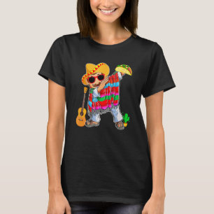Dabbing Mexican Poncho Cinco De Mayo Mannen Sombre T-shirt