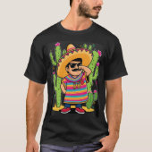 Dabbing Mexican Poncho Cinco de Mayo Men Sombrero T-shirt (Voorkant)