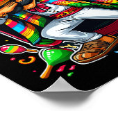 Dabbing Mexican Poncho Cinco De Mayo Poster (Hoek)