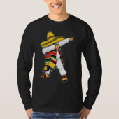 Dabbing Mexican Poncho Cinco De Mayo Sombrero T-shirt (Voorkant)