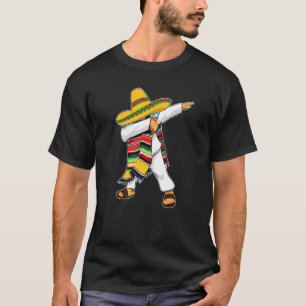 Dabbing Mexican Poncho Cinco De Mayo Sombrero T-shirt