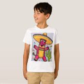 Dabbing Mexican Poncho Cinco de Mayo T-shirt (Voorkant volledig)