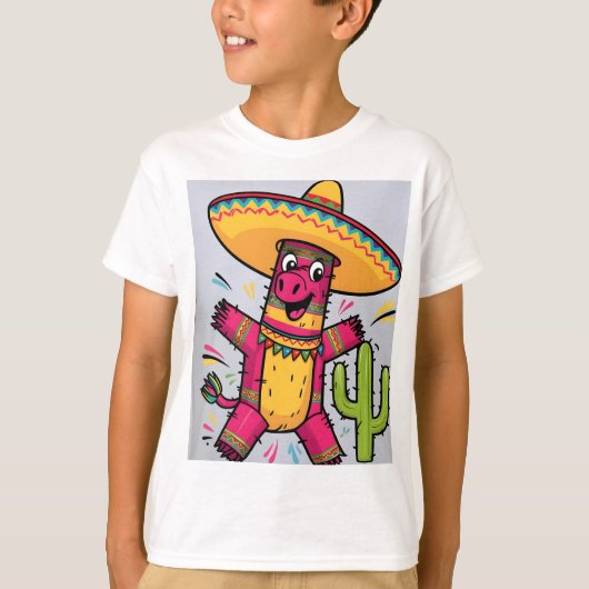 Dabbing Mexican Poncho Cinco de Mayo T-shirt (Voorkant)