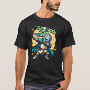 Dabbing Middeleeuwse Ridder Draak Grappige Renaiss T-shirt