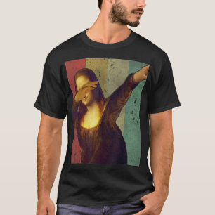 Dabbing Mona Lisa Retro Art Eacher T-shirt