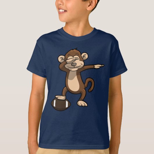 Dabbing Monkey Football Dab T-shirt (Voorkant)