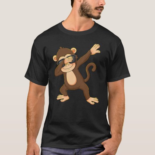 Dabbing Monkey For Kids Boys Girl Monkey Lover Chr T-shirt (Voorkant)