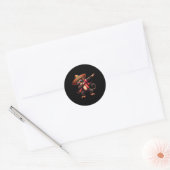 Dabbing Monkey Sombrero Poncho Cinco de Mayo Mexic Ronde Sticker (Envelop)