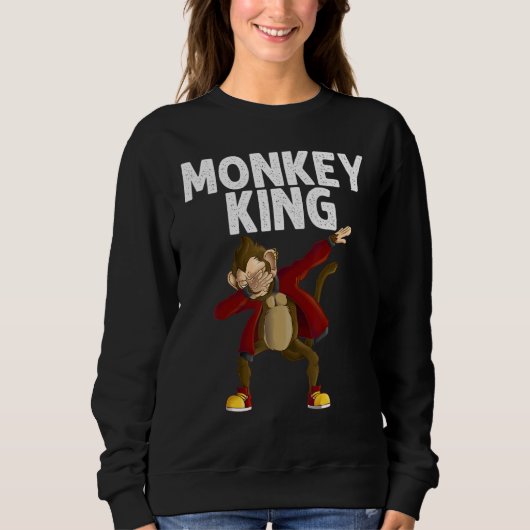 Dabbing Monkey voor mannen opa pa aap aap Trui (Voorkant)