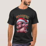 Dabbing MooDeng Santa Christmas Funny Schattige Ba T-shirt<br><div class="desc">Dabbing MooDeng Santa Christmas Grappig Schattige Baby Pygmee Hippo</div>