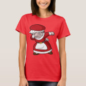 Dabbing Mrs Claus-kerstdag T-shirt (Voorkant)