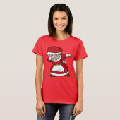 Dabbing Mrs Claus-kerstdag T-shirt (Voorkant volledig)
