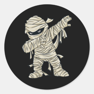Dabbing Mummy Halloween Jongens Meisjes Kinder Fun Ronde Sticker