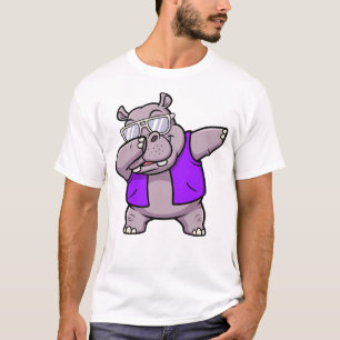 Dabbing Nijlpaard Grappig Schattig Dab Dans T-shirt