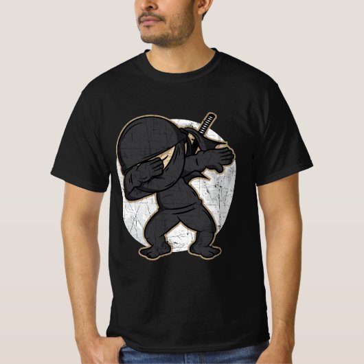 Dabbing Ninja - Krijgskunsten Ninja Warrior T-shirt (Voorkant)