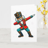 Dabbing Notenkraker Kerst Kleding Matchende Famili Kaart (Gele Bloem)