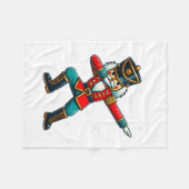 Dabbing Notenkraker Kerst Kostuum Matching Fami Fleece Deken (Voorkant (Horizontaal))