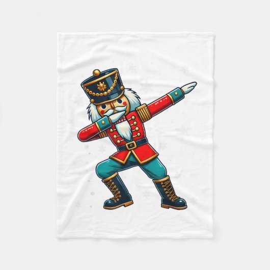 Dabbing Notenkraker Kerst Kostuum Matching Fami Fleece Deken (Voorkant)