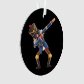 Dabbing Notenkraker Kerstvakantie Ornament (voorkant)
