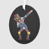 Dabbing Notenkraker Kerstvakantie Ornament (voorkant)