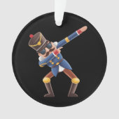 Dabbing Notenkraker Kerstvakantie Ornament (voorkant)