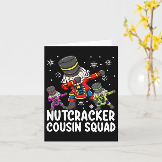 Dabbing Notenkraker Neef Clan Grappige Matching Ch Kaart (Gele Bloem)