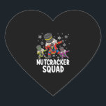 Dabbing Notenkraker Neef Squad Grappige Matching Hart Sticker<br><div class="desc">Dabbing Notenkraker Neef Squad Grappige Matching</div>