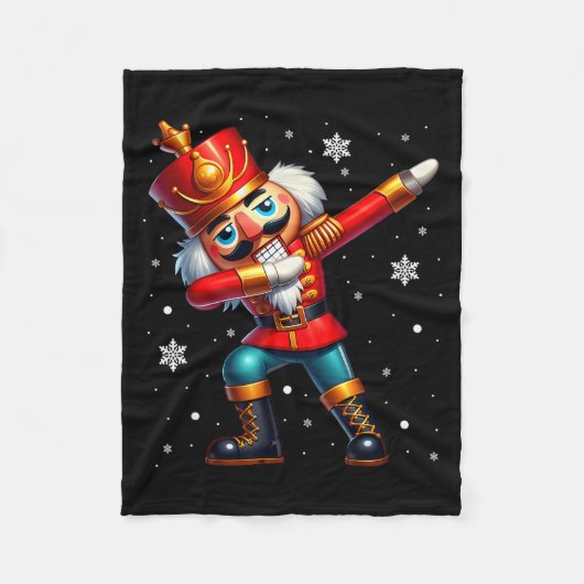 Dabbing Nutcracker Christmas Costume Matching Fami Fleece Deken (Voorkant)