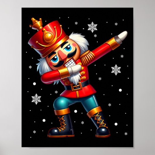 Dabbing Nutcracker Christmas Costume Matching Fami Poster (Voorkant)