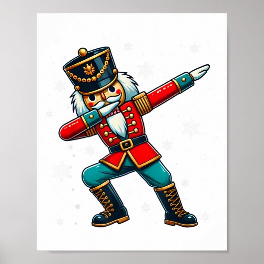 Dabbing Nutcracker Christmas Costume Matching Fami Poster (Voorkant)
