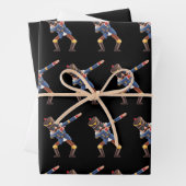 Dabbing Nutcracker Christmas Holiday Inpakpapier Vel (In situ)