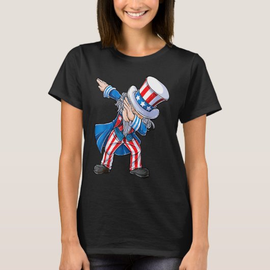 Dabbing oom Sam 4 juli Kinder jongens Mannen Dab D T-shirt (Voorkant)