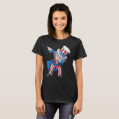 Dabbing oom Sam 4 juli Kinder jongens Mannen Dab D T-shirt (Voorkant volledig)
