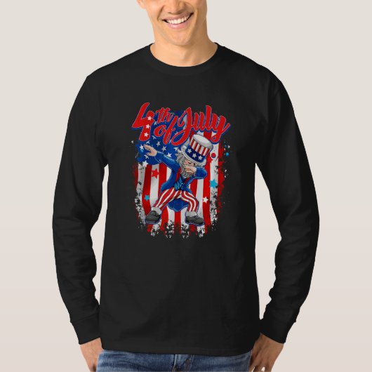 Dabbing oom Sam Vierde juli T-shirt (Voorkant)