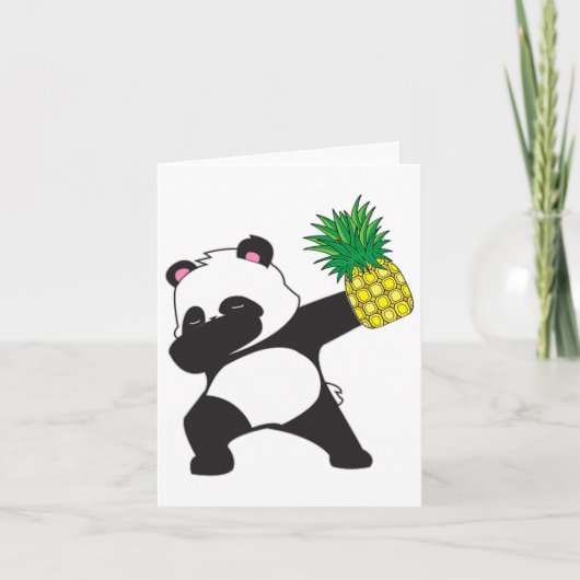 Dabbing Panda Beer Ananas Aloha Beach Hawaiian Kaart (Voorkant)