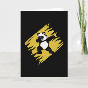 Dabbing Panda Beer Cute Animal Funny Love Gift Kaart