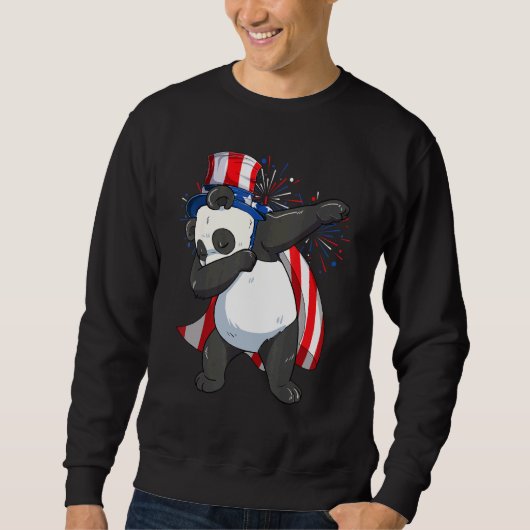Dabbing Panda Beer with oom Sam Pet VS vlag 4e Trui (Voorkant)