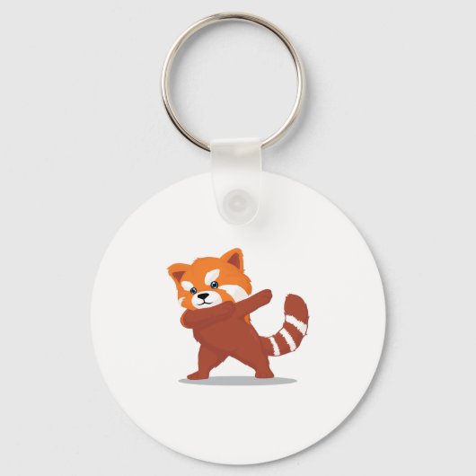Dabbing Panda - Cute Kawaii Dabbing Red Panda Gift Sleutelhanger (Voorkant)