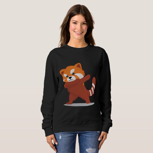Dabbing Panda - Cute Kawaii Dabbing Red Panda Gift Trui (Voorkant volledig)