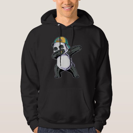 Dabbing Panda - Funny Cute Animal Giant Panda Bear Hoodie (Voorkant)