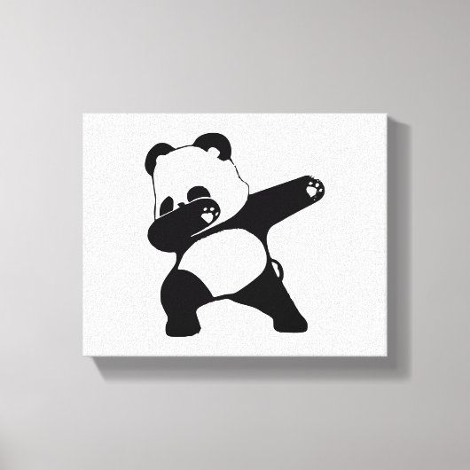 Dabbing Panda, Funny Panda dab dans Canvas Afdruk (Voorkant)