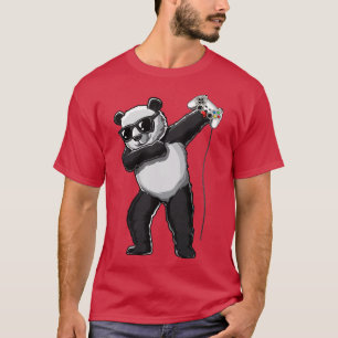 Dabbing panda gamer grappige videogame game-minnaa t-shirt