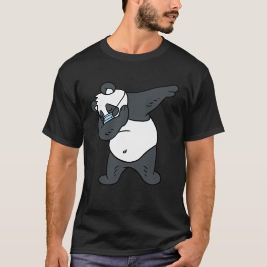 Dabbing Panda Gezichtsmasker Panda T-shirt (Voorkant)